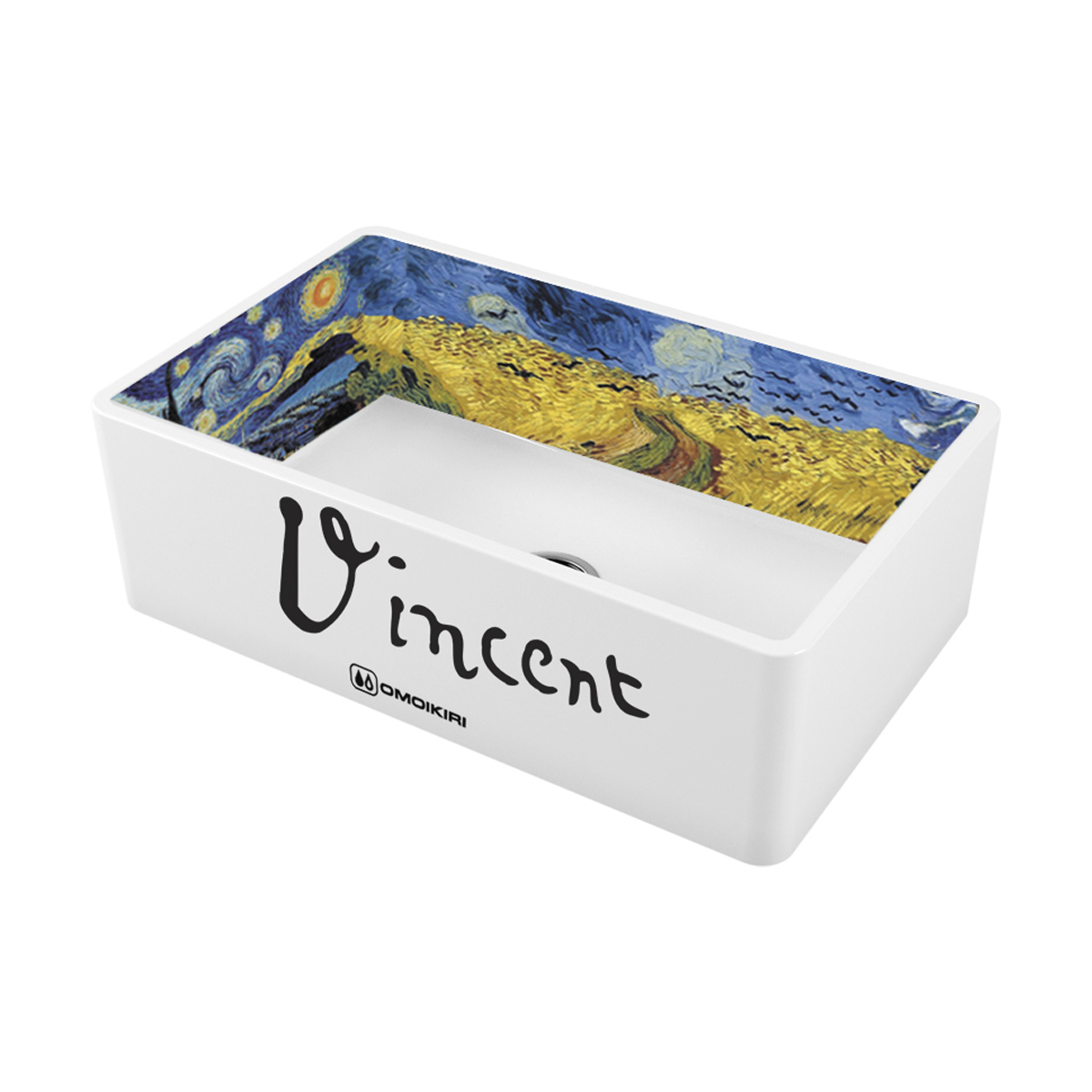 Кухонная мойка Omoikiri Mikura 76-Vangogh Natceramic/белый фото, картинка