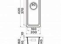 картинка, Кухонная мойка Omoikiri Kata 20-U-CA Artgranit/карамель